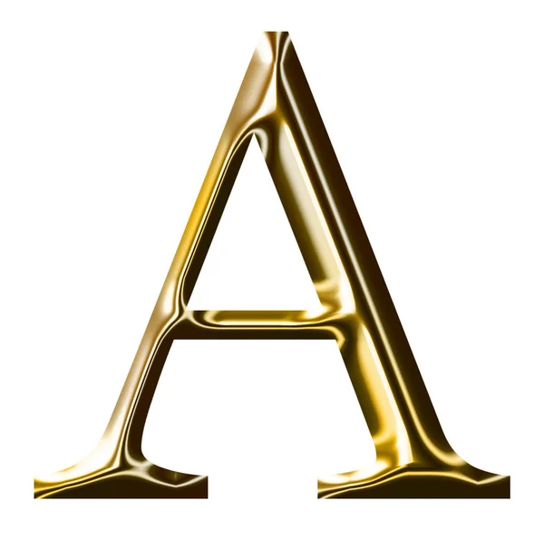 Gold alphabet symbol    -  uppercase  letter — Stock Photo, Image