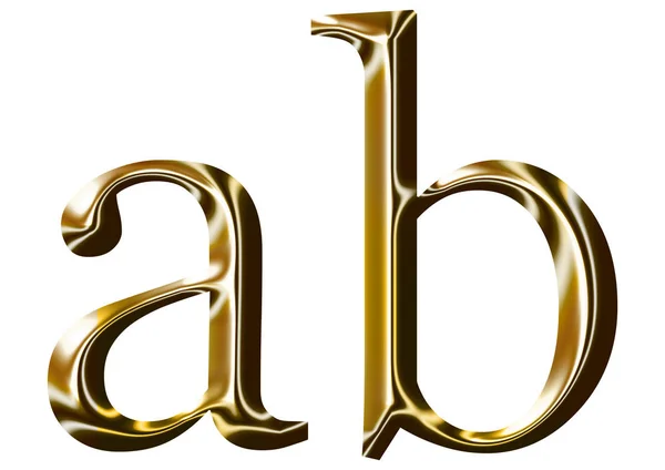 Gold-Alphabet-Symbol - Kleinbuchstabe — Stockfoto