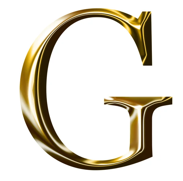 Gold alphabet symbol    -  uppercase  letter — Stock Photo, Image