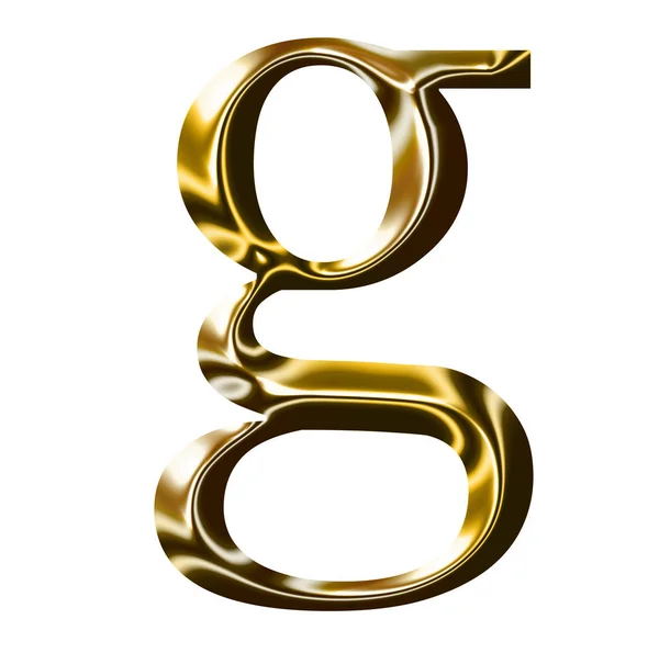 Gold alphabet symbol    -  lowercase  letter — Stock Photo, Image