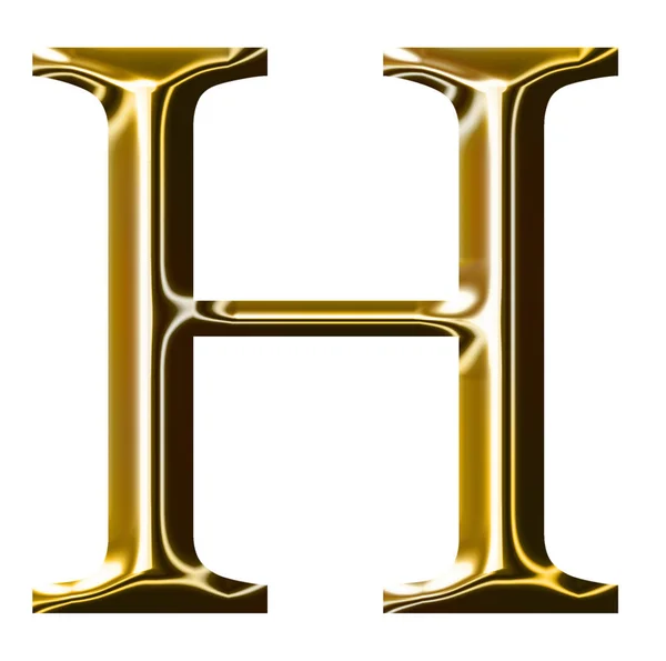 Gold alfabetet symbol - versal — Stockfoto