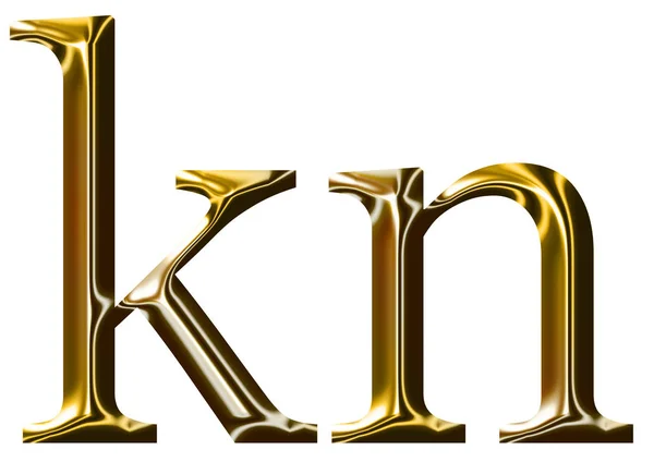 Gold alphabet symbol    -  lowercase  letter — Stock Photo, Image