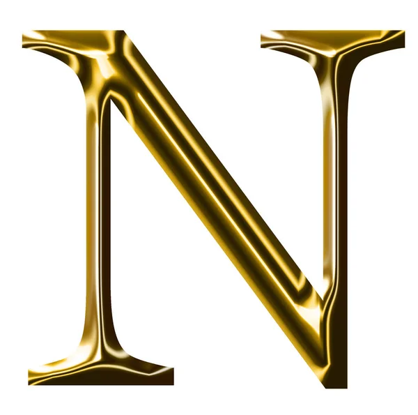 Símbolo del alfabeto de oro - letra mayúscula — Foto de Stock