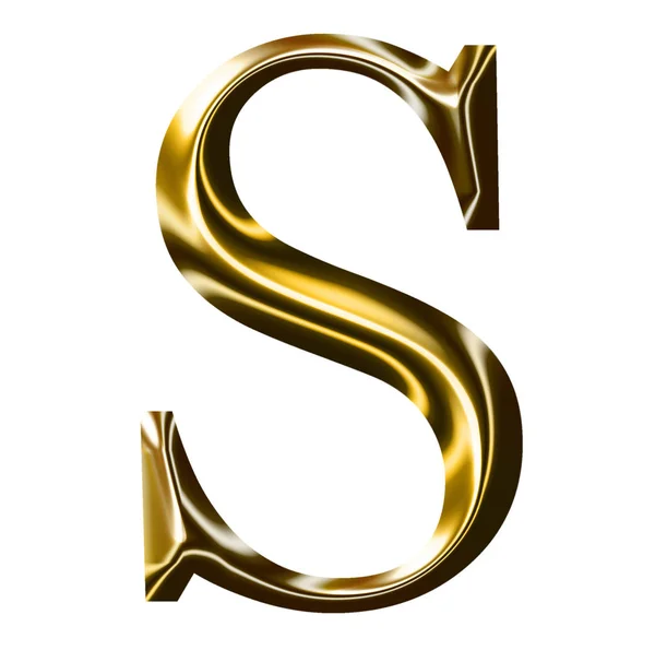 Símbolo del alfabeto de oro - letra mayúscula —  Fotos de Stock