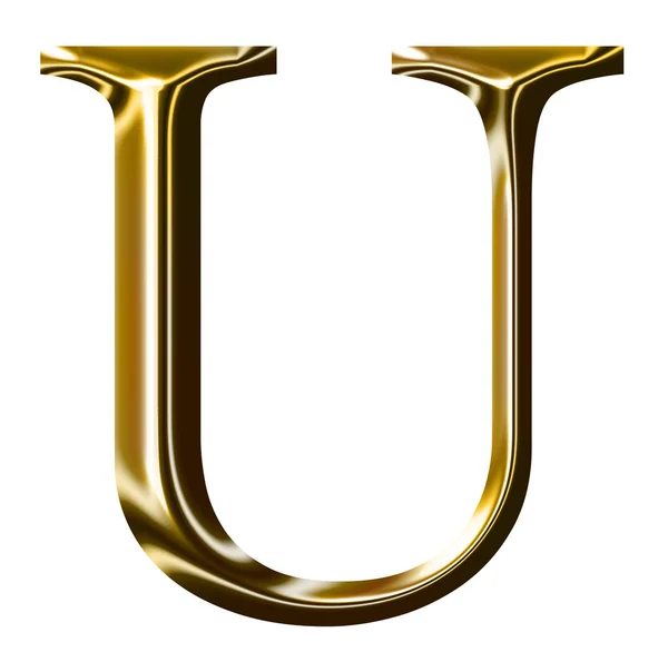 Gold-Alphabet-Symbol - Großbuchstabe — Stockfoto