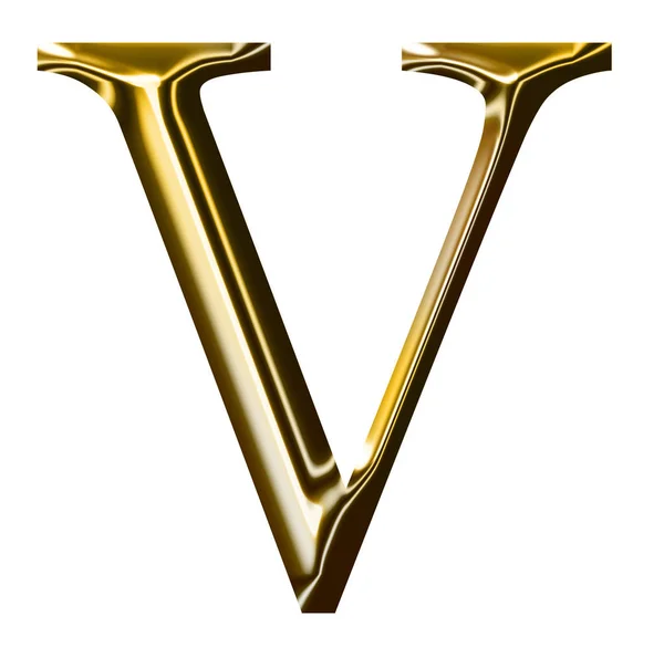 Símbolo del alfabeto de oro - letra mayúscula —  Fotos de Stock