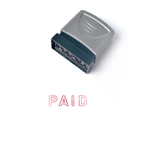 "PAID" Rubber stamp on a white background — Stock Photo, Image