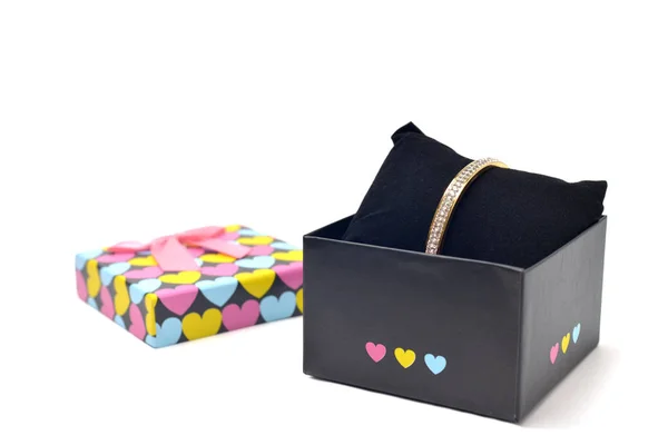 Scatola di gioielli di design cuore — Foto Stock