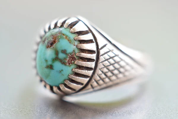 Turquoise Silver ring — Stock Photo, Image