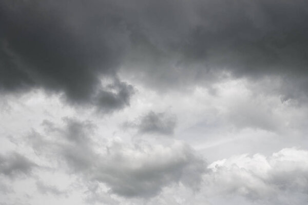 Rainy clouds in the sky. Before rain