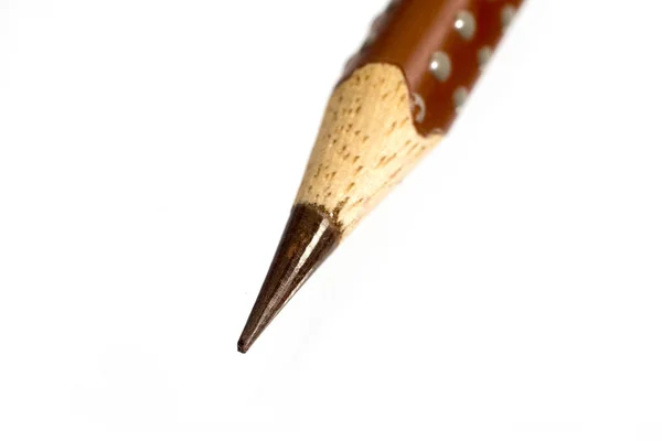 Close-up colored pencils point on white background — Stock Photo, Image