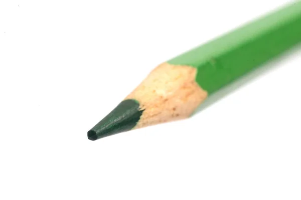 Close-up colored pencils point on white background — Stock Photo, Image