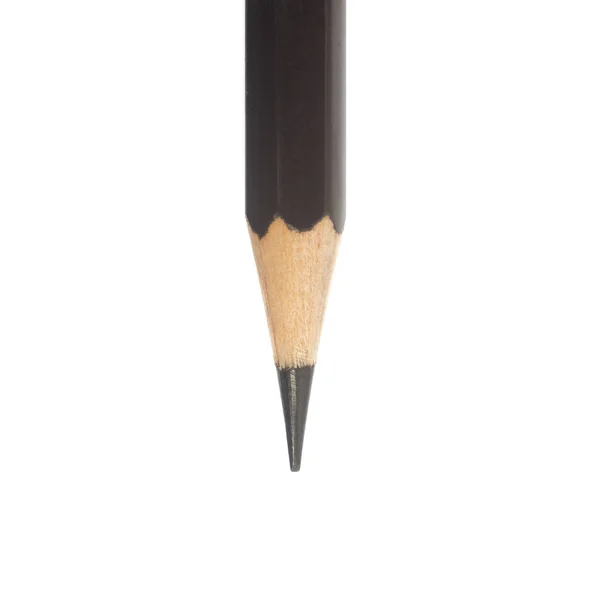 Primo piano matite colorate punto su sfondo bianco — Foto Stock
