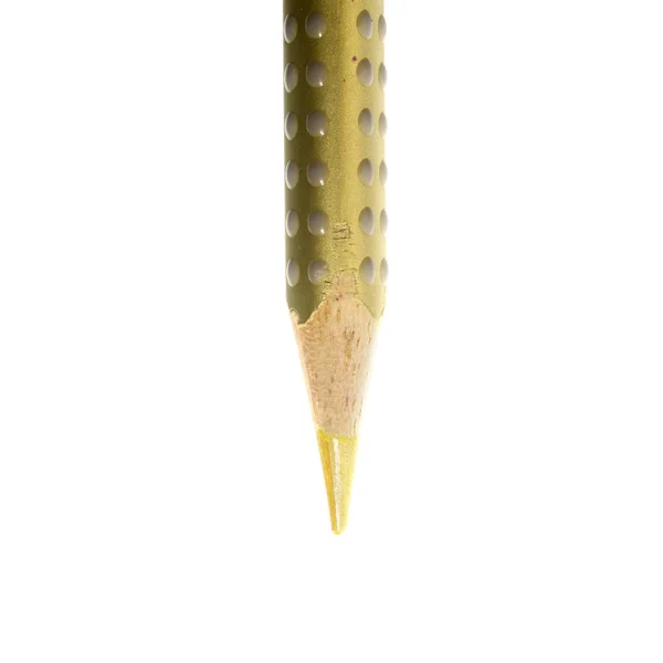 Close-up lápis coloridos ponto no fundo branco — Fotografia de Stock