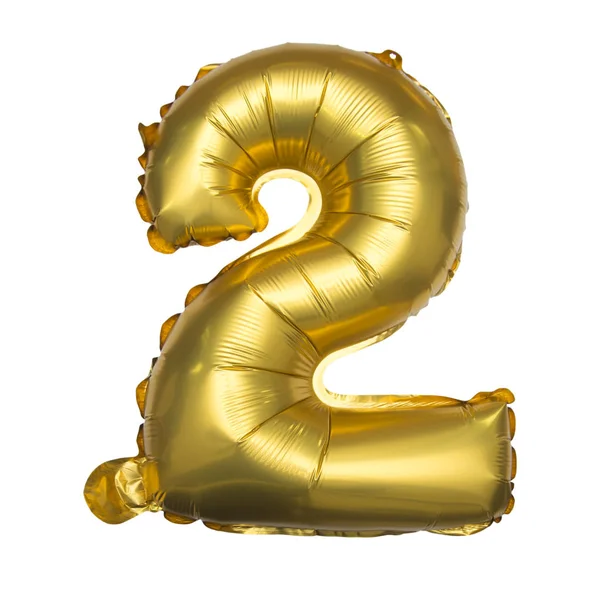 Sayı 2, beyaz arka plan üzerinde sayıların balon.