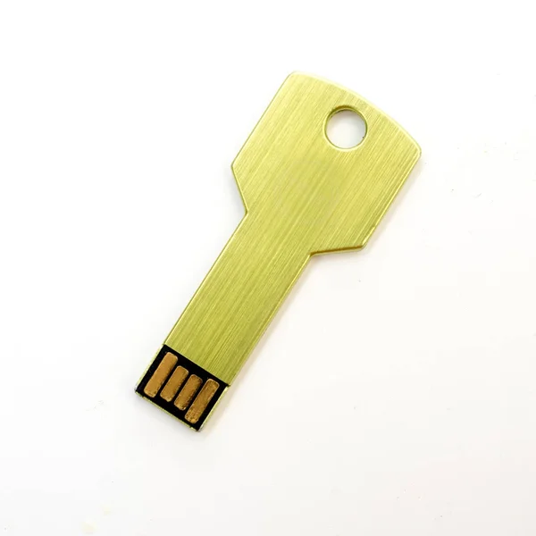 Armazenamento Dados Usb Chave Isolado Fundo Branco — Fotografia de Stock