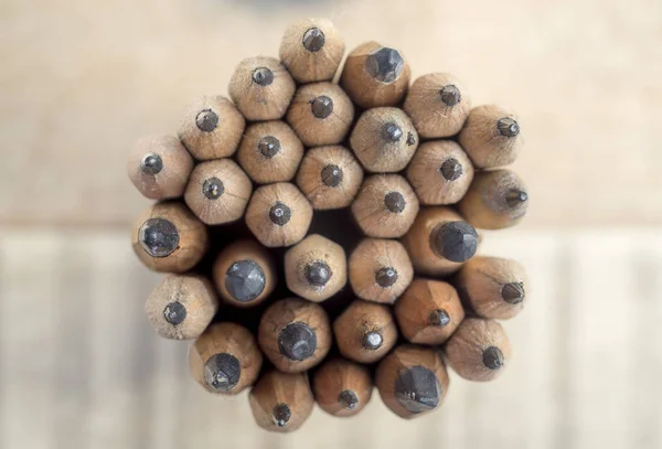 Крупный План Использованного Деревянного Карандаша — стоковое фото