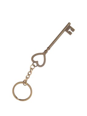 Beyaz arka plan üzerinde anahtar isolsted seviyorum.