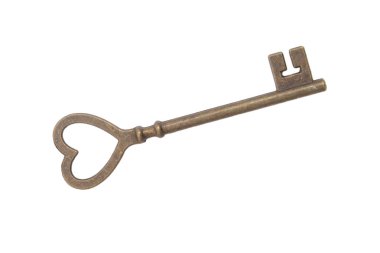 Beyaz arka plan üzerinde anahtar isolsted seviyorum.