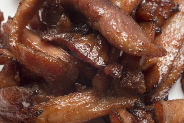 Kurutulmuş kızarmış domuz eti kadar yakın Tayland gıda