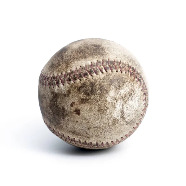 Palla Baseball Sfondo Bianco — Foto Stock
