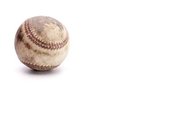 Baseballball Auf Weißem Hintergrund — Stockfoto