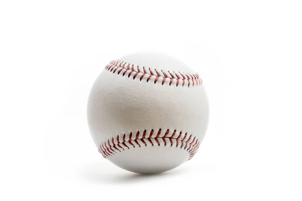 Bola Beisebol Fundo Branco — Fotografia de Stock