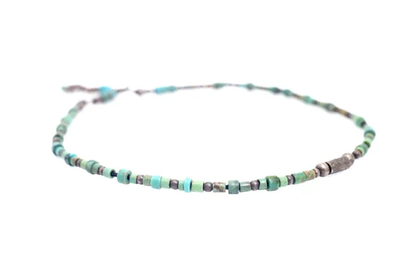 Bracelet Turquoise Isolé Sur Fond Blanc — Photo