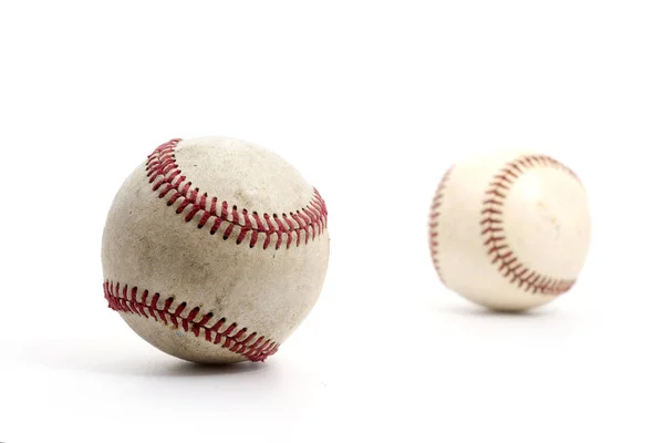 Baseballball Auf Weißem Hintergrund — Stockfoto