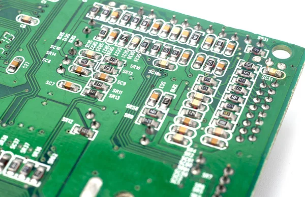 Szekrényáramkör Elektronikus Alkatrészekkel — Stock Fotó