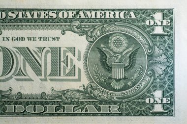 Bir dolarlık banknotların arka tarafı