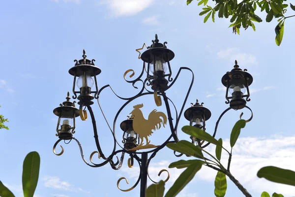 Iluminación Linterna Clásica Zona Del Parque — Foto de Stock