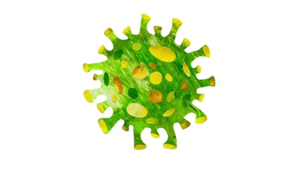 Canlandırma, koronavirüs çok renkli 2019-nCoV COVID-19 — Stok video