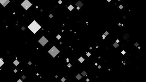 Verbazingwekkende eindeloze Monochrome knipperende Rhombussen. Kleur regen van vierkanten — Stockvideo