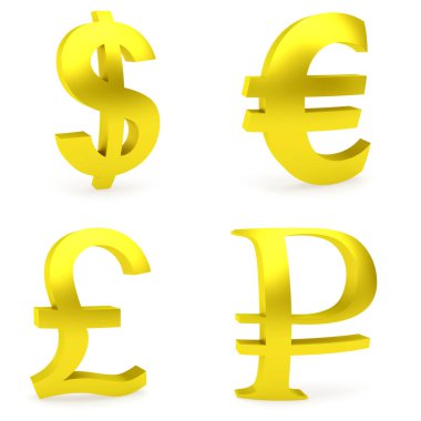 Altın para sembolleri kavisli