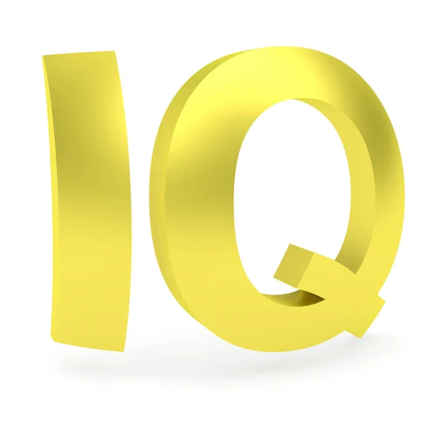 Curved golden IQ sign — Stock Photo, Image