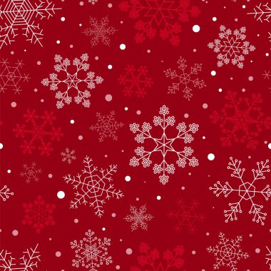 Kar tanesi seamless modeli. Vintage anahat sürüm