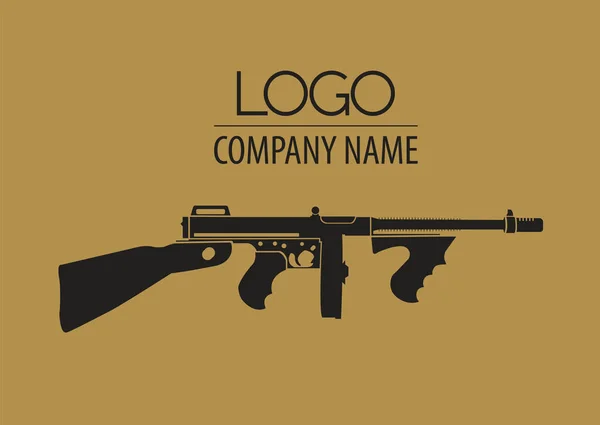 Vuurwapen logo sjabloon. Guns, geweren badge. Platte ontwerp — Stockvector