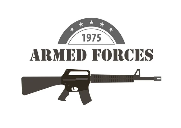 Vorlage für das Feuerwaffen-Logo. Gewehre, Sportabzeichen. flache Bauweise — Stockvektor