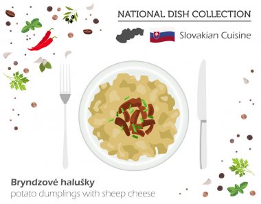 Slovakça mutfağı. Avrupa yerel yemeğiniyiyormuşsun koleksiyonu. Koyun chee