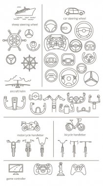 Taşıma kümesi sürüş için donatım. Kask, dümen, wh direksiyon