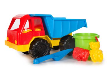 Çok renkli plastik oyuncaklar