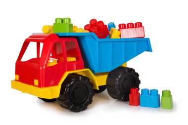 Çok renkli plastik oyuncaklar