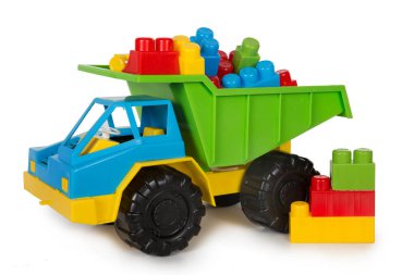 Çok renkli plastik oyuncaklar