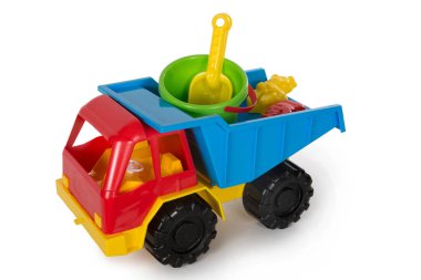 Çok renkli plastik oyuncaklar