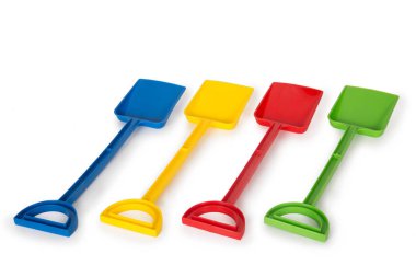 Çok renkli plastik oyuncaklar