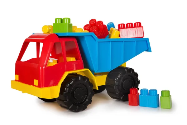 Veelkleurige plastic speelgoed Rechtenvrije Stockafbeeldingen