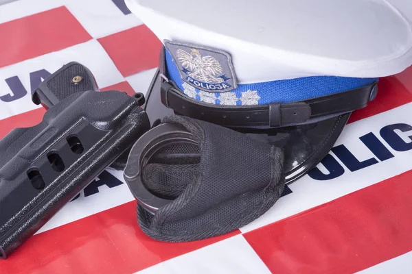 Polish police elements equipment — Stock Photo, Image