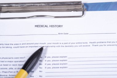 tıbbi geçmişi Anketi