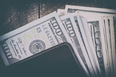 bir cüzdan dolar tam